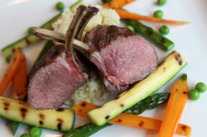 Grilled Lamb with fresh Garden Vegetables